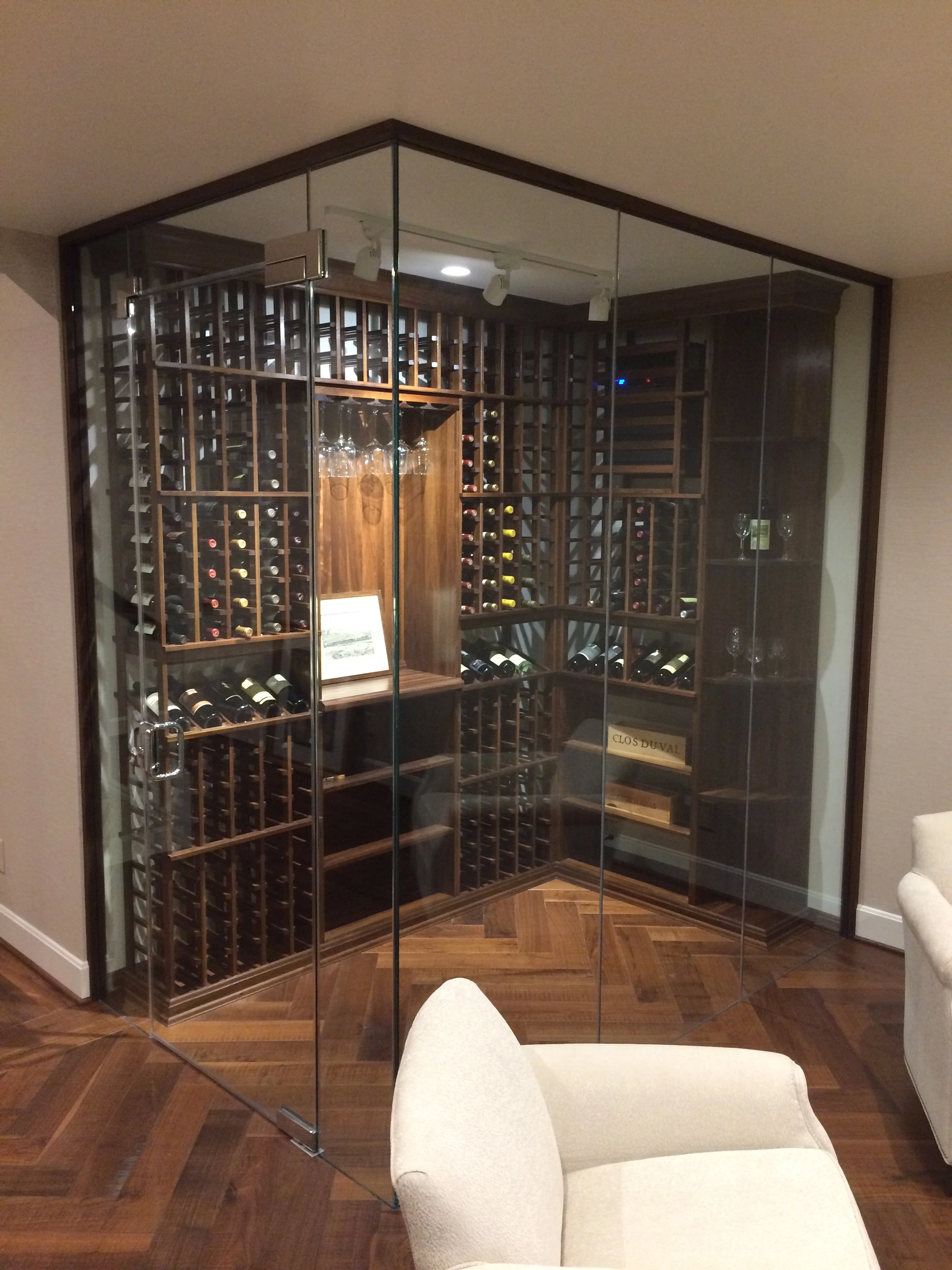 Custom Wine Cellar Stain and Lacquer Image 1